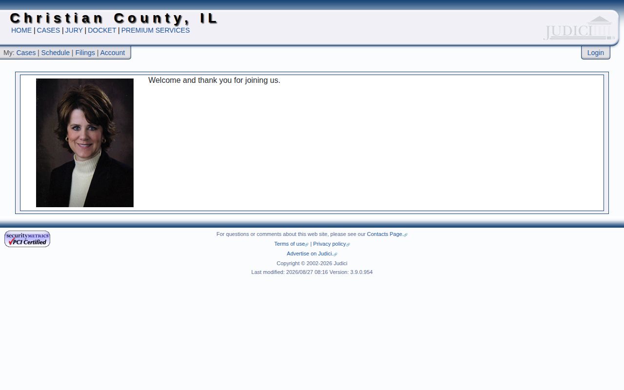 Christian County arrest court case and disposition search