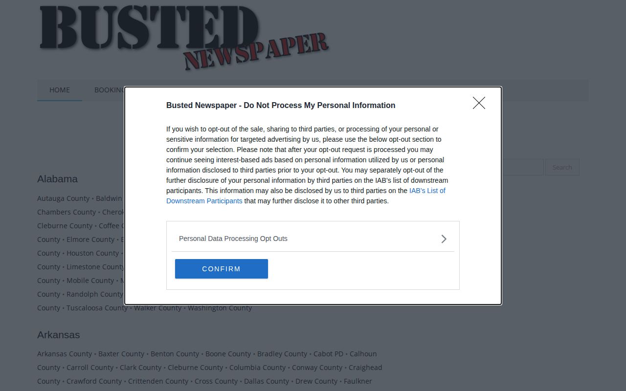 Unofficial Christian County arrest publication index